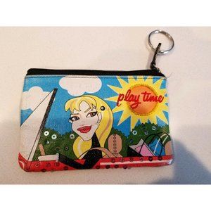 Vintage Rolfs Key Purse Wallet Girl Play Time Bedazzled Vinyl